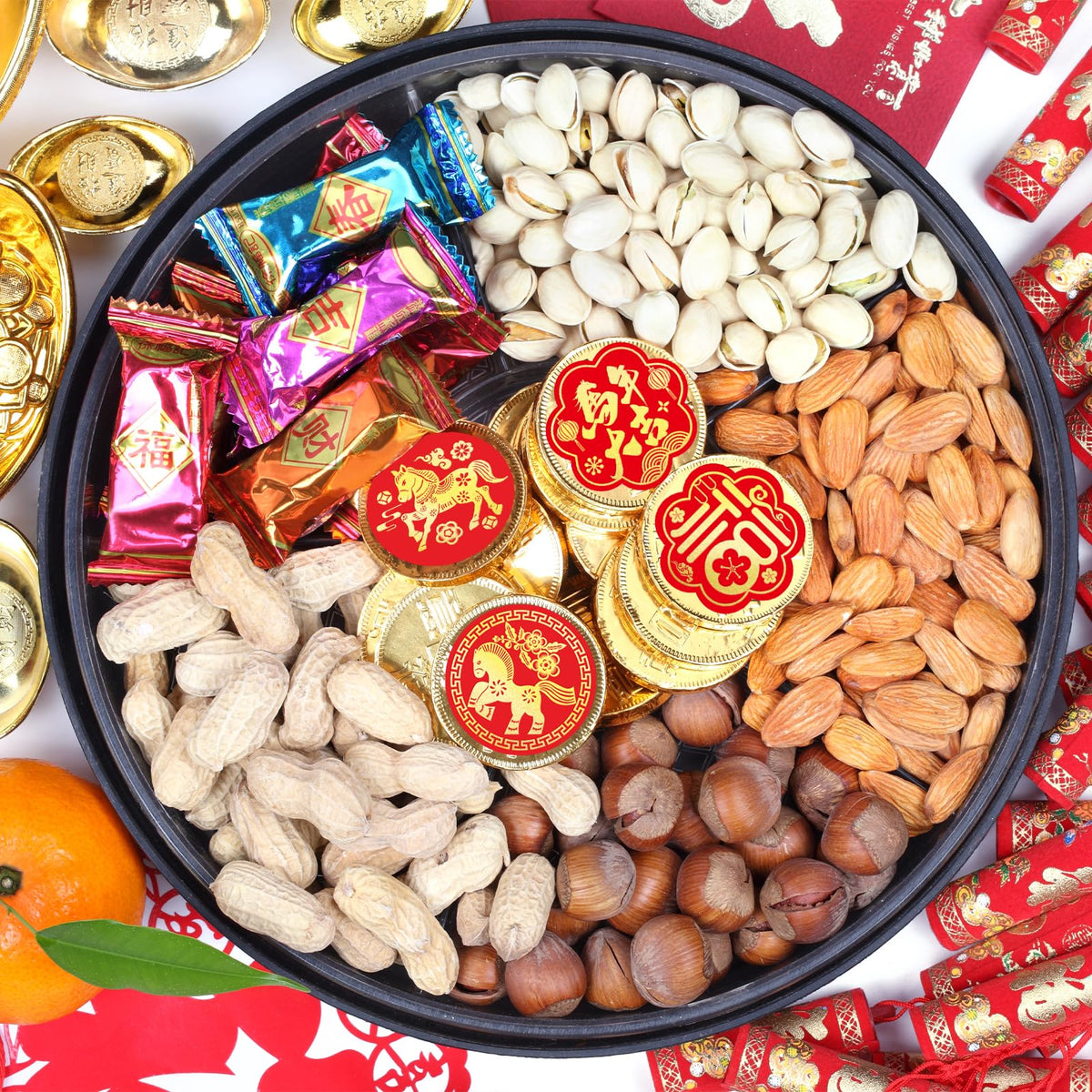 Fancy Land 240 Pcs Chinese New Year Stickers Gold Foil — Year of the Horse, 12 Sheets