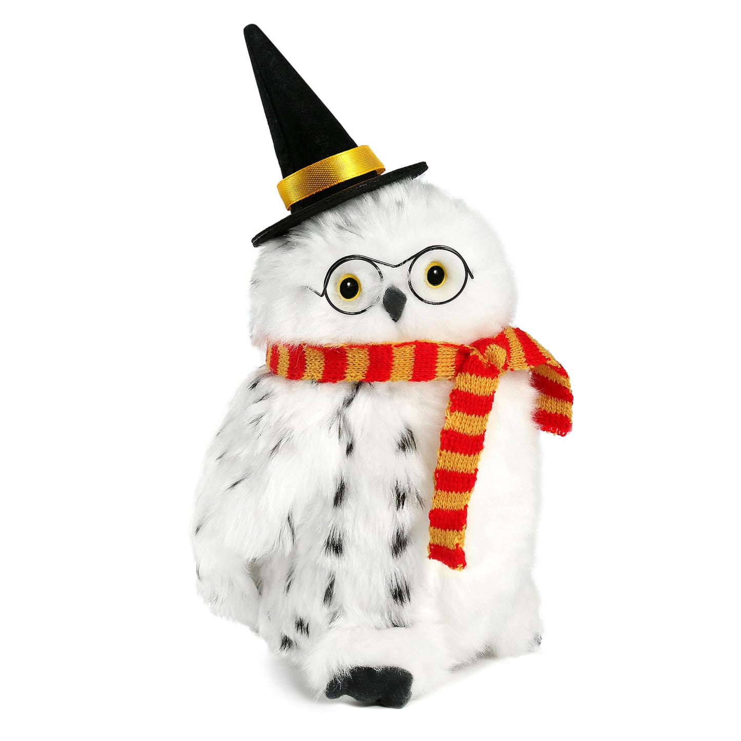 Fancy Space Wizard World Owl Plush - Cute Stuffed Owl with Glasses, Hat & Scarf | Kids & Fantasy Gift