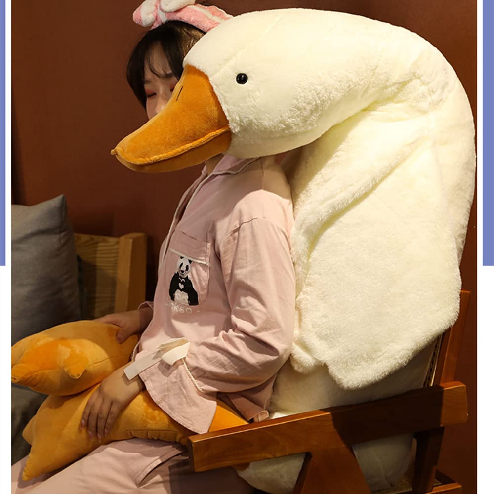 FANGYU Goose Stuffed Animal Pillow Toy – Giant White Goose Plush, Oversized Hug Pillow