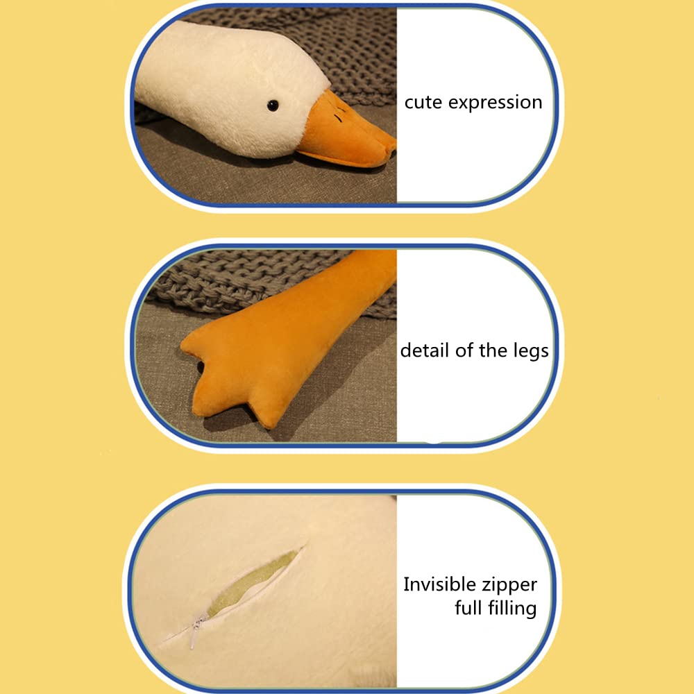 FANGYU Goose Stuffed Animal Pillow Toy — Giant White Goose Plush