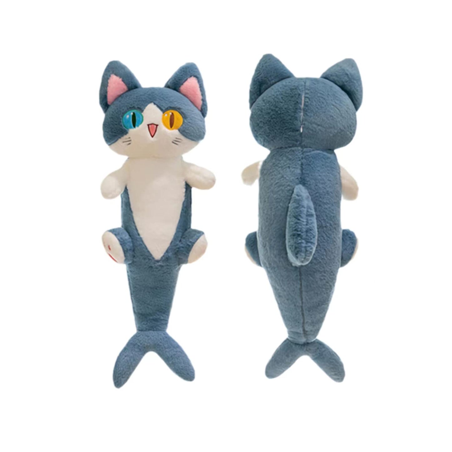 FANGYU Plush Shark Cat Pillow — Soft Stuffed Toy, 50cm/19.6in