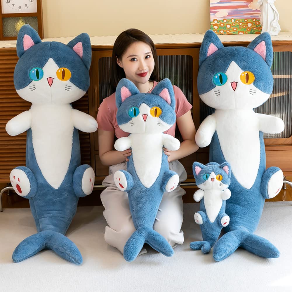 FANGYU Plush Shark Cat Pillow — Soft Stuffed Toy, 50cm/19.6in