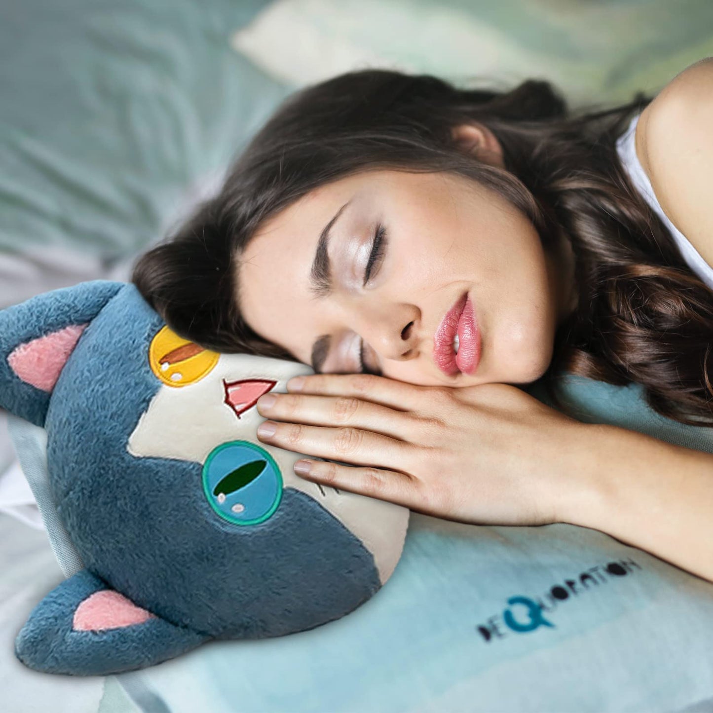 FANGYU Plush Shark Cat Pillow — Soft Stuffed Toy, 50cm/19.6in