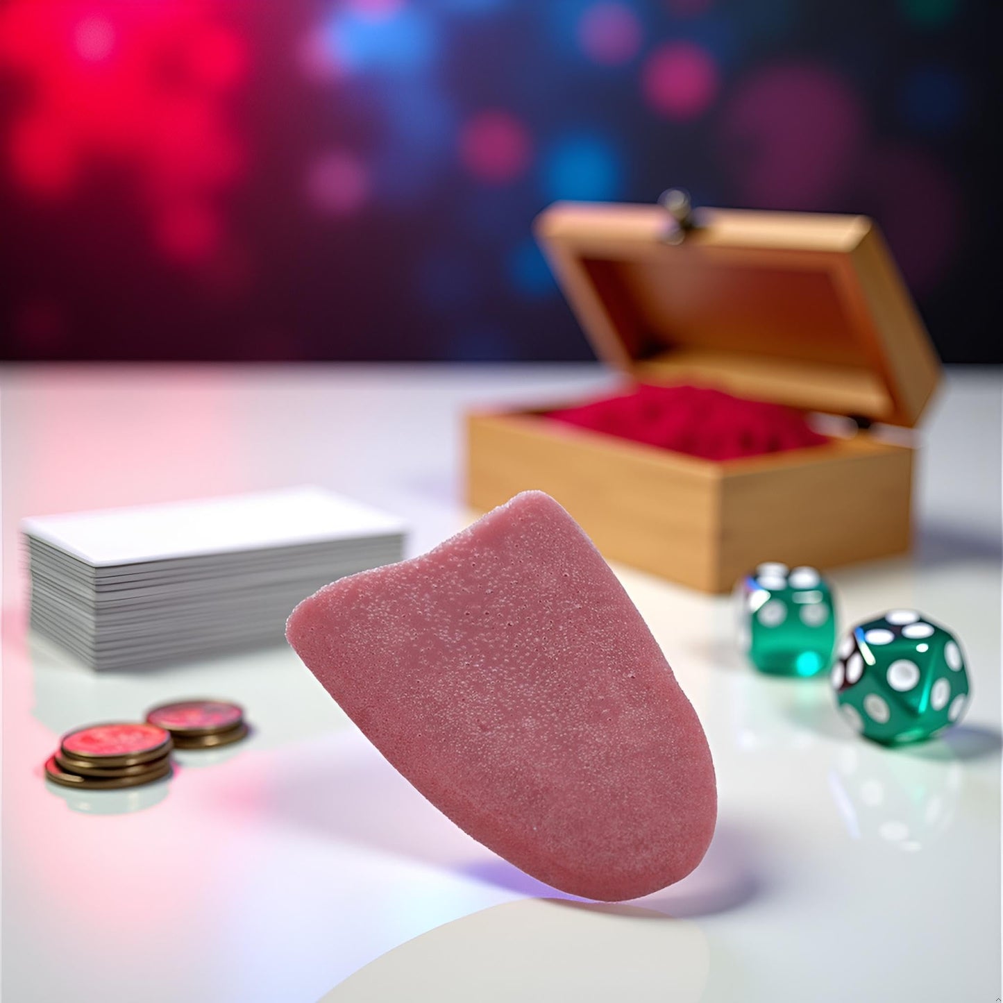 Fansoftiks 2 Pcs Realistic Fake Tongue - Prank Magic Tricks Props for Halloween & Parties