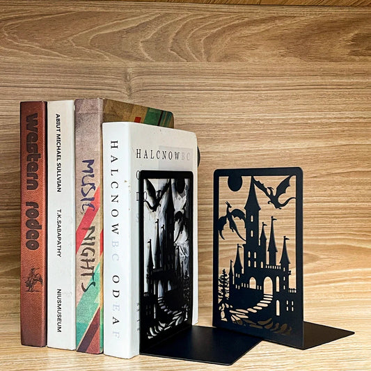 Fantasy Dragon Bookends – Heavy Duty Iron Book Holders