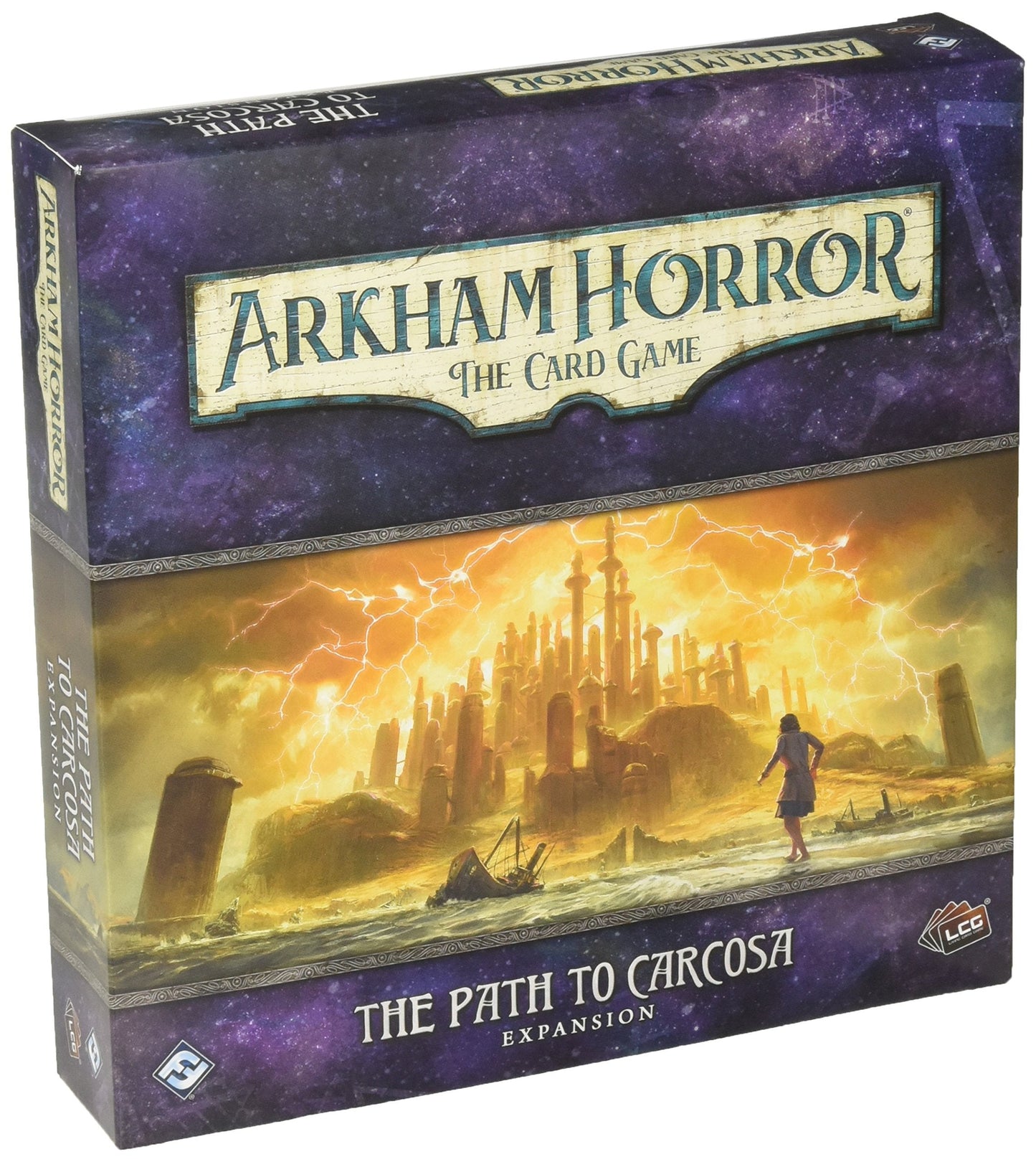 Fantasy Flight Games Arkham Horror: The Card Game Path to Carcosa Deluxe Expansion – Cooperative Mystery & Madness