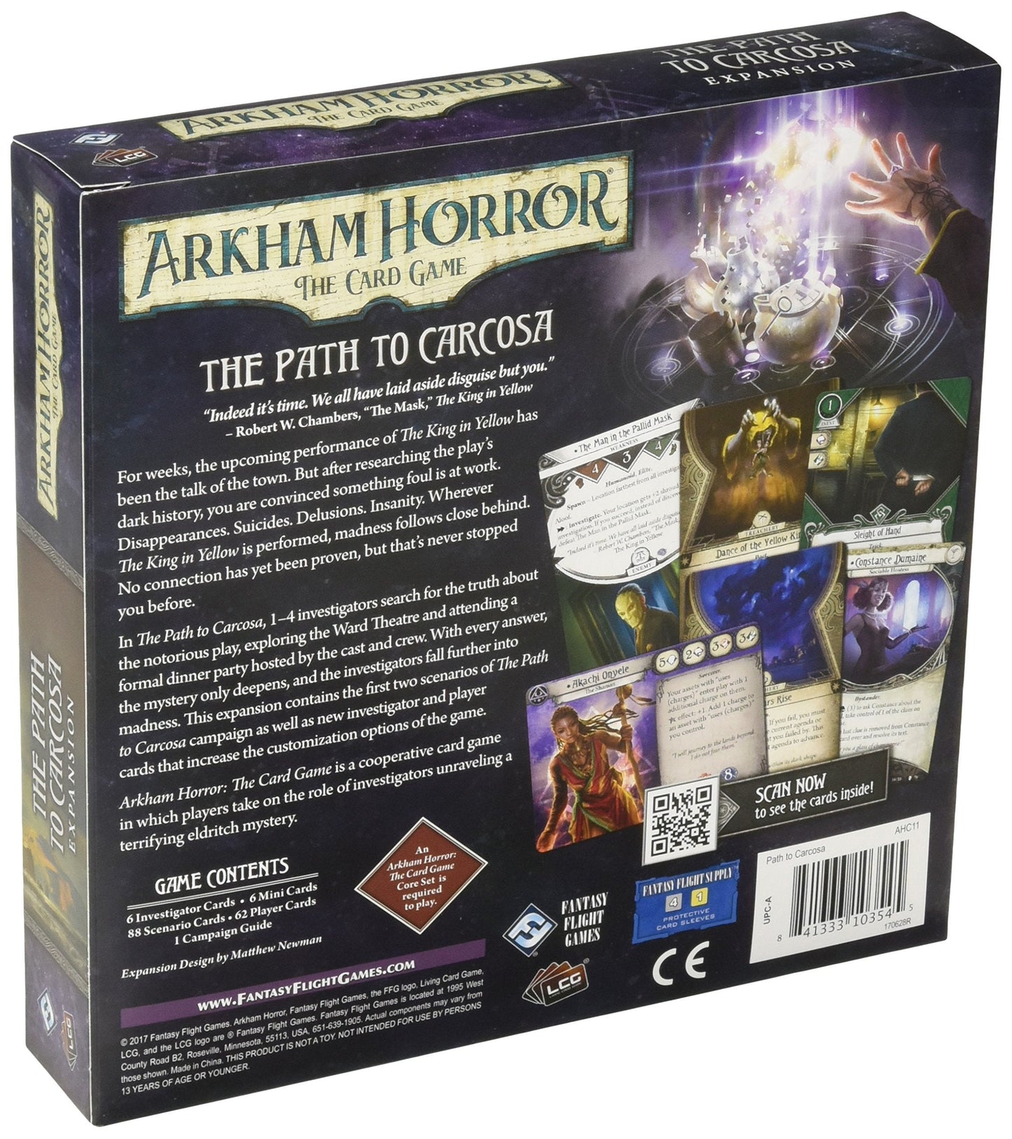 Fantasy Flight Games Arkham Horror: The Card Game Path to Carcosa Deluxe Expansion – Cooperative Mystery & Madness