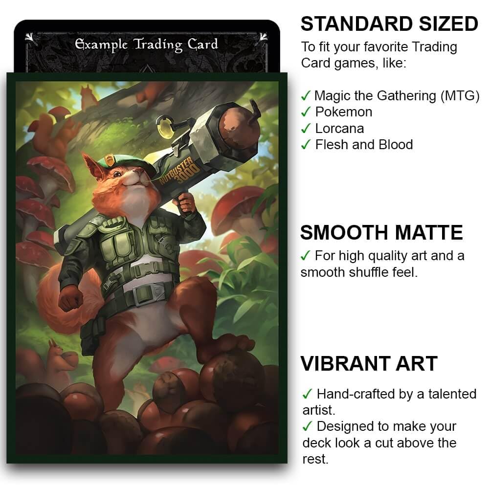 Fantasy North SGT. Winston Spriggsly – Acorn Commander 100 Smooth Matte Card Sleeves (66x92mm)