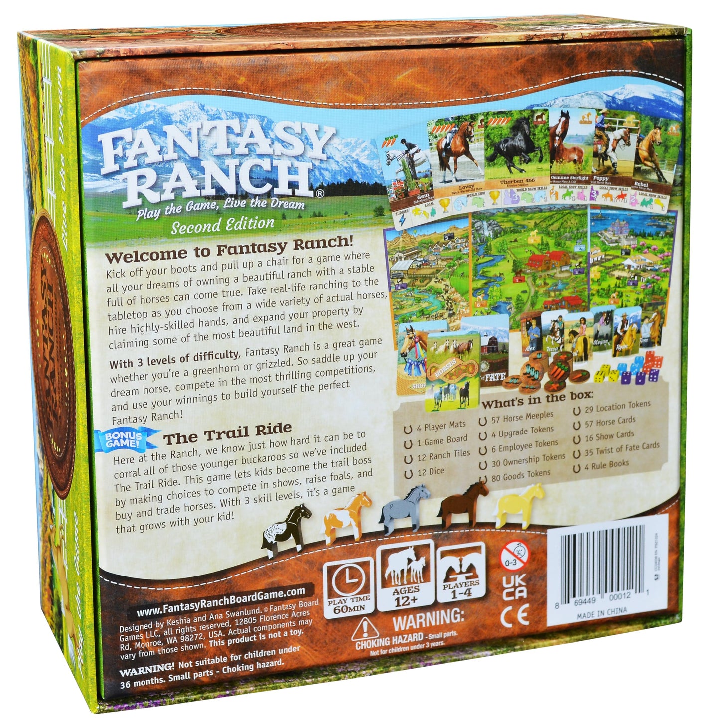 Fantasy Ranch Board Game – Family Horse Ranch Strategy & Trail Ride Bonus