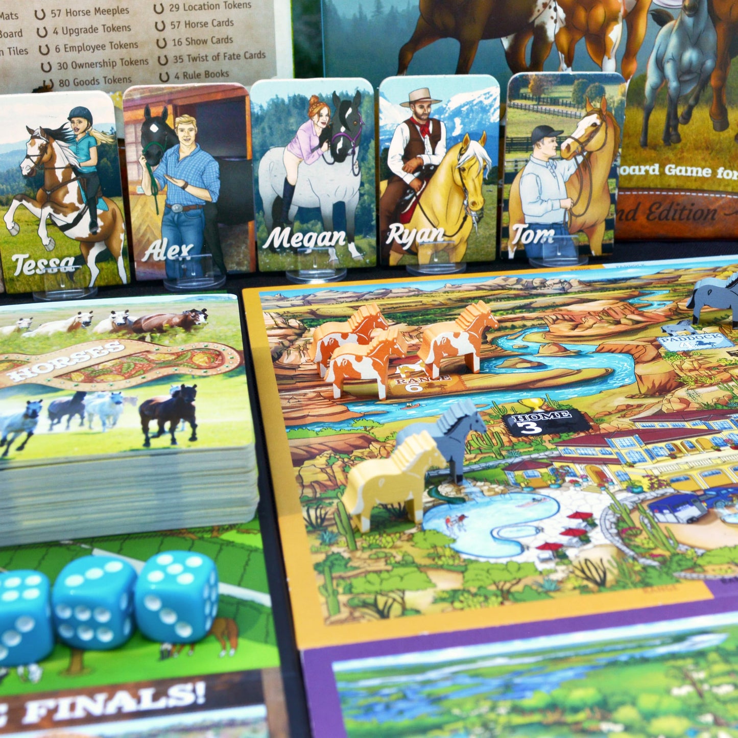 Fantasy Ranch Board Game – Family Horse Ranch Strategy & Trail Ride Bonus
