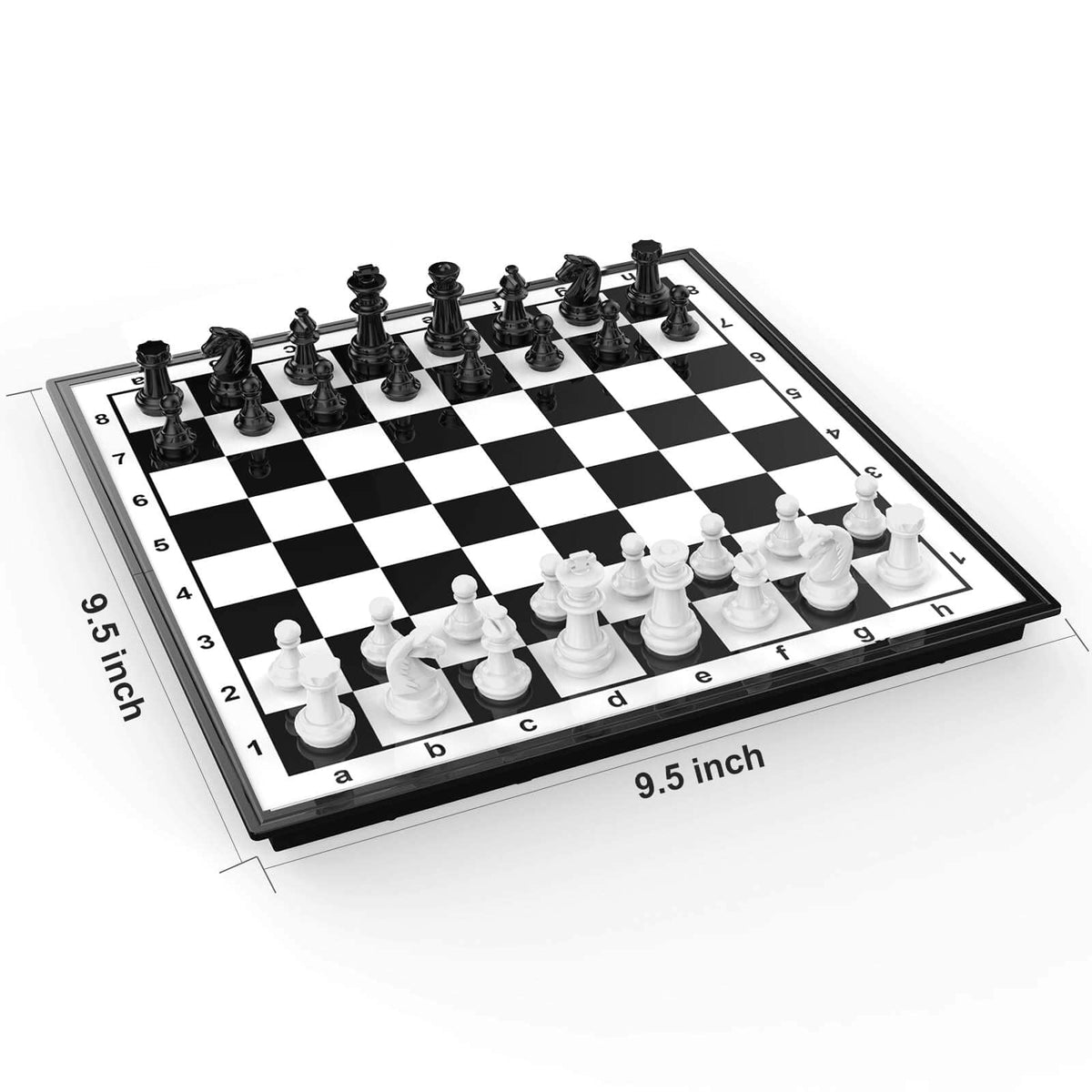 FanVince Magnetic Folding Travel Chess Set – 9.5-Inch Portable Board