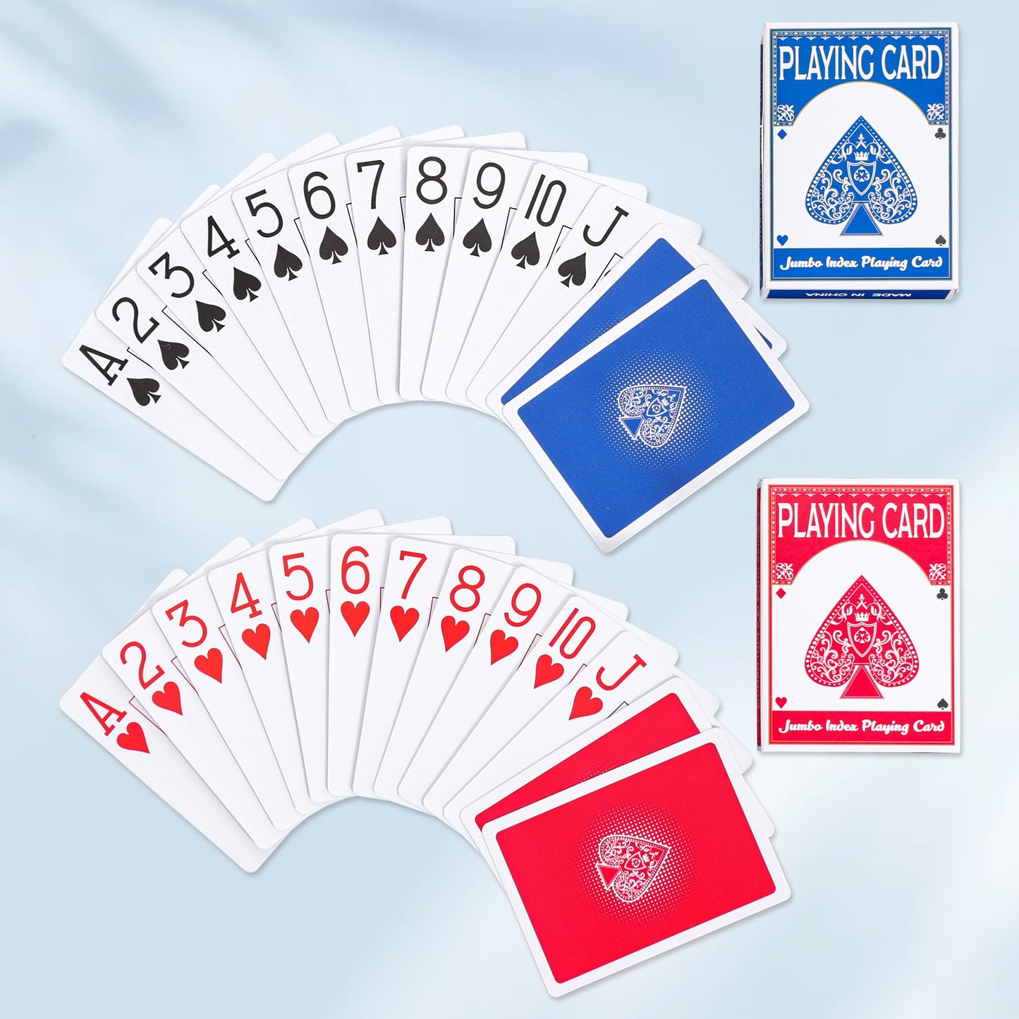 Fanwer Large Print Playing Cards 6 Pack – Jumbo Index Decks for Seniors and Low Vision Players