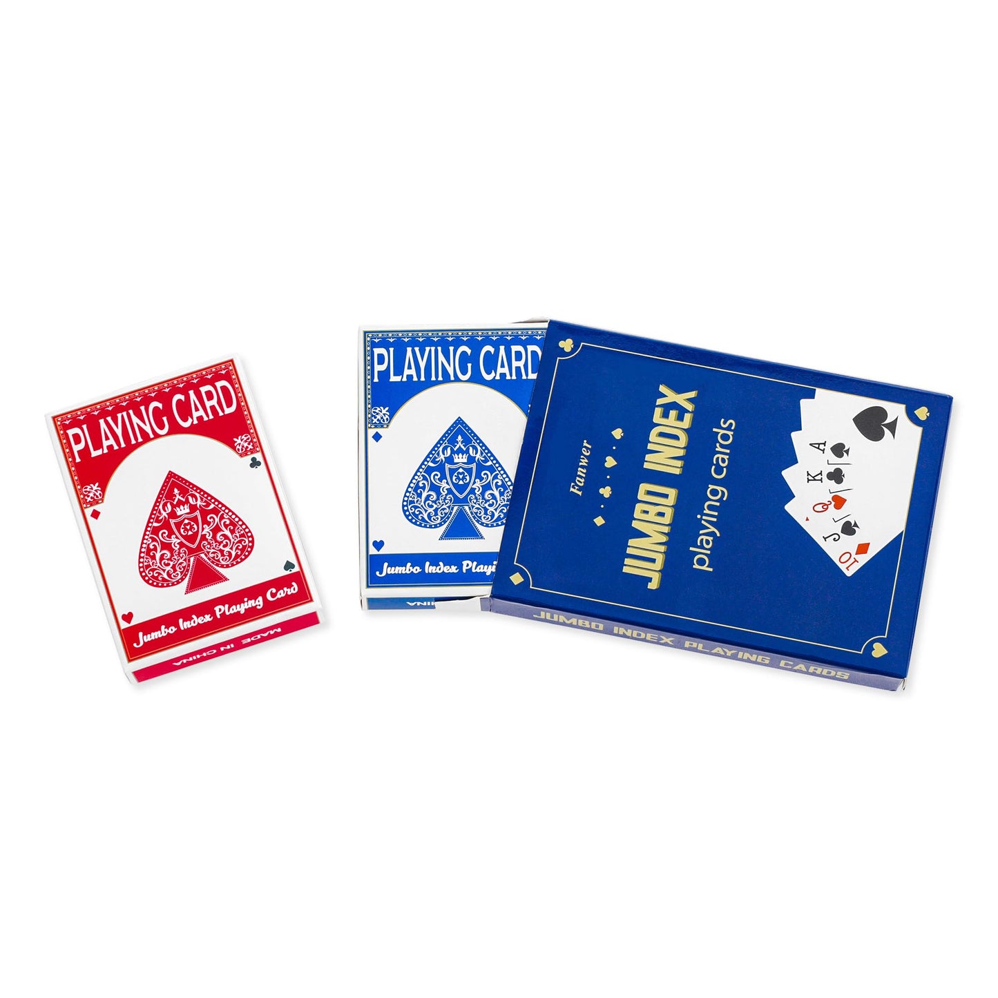 Fanwer Large-Print Playing Cards for Seniors – 2 Pack for Blackjack, Euchre, Canasta