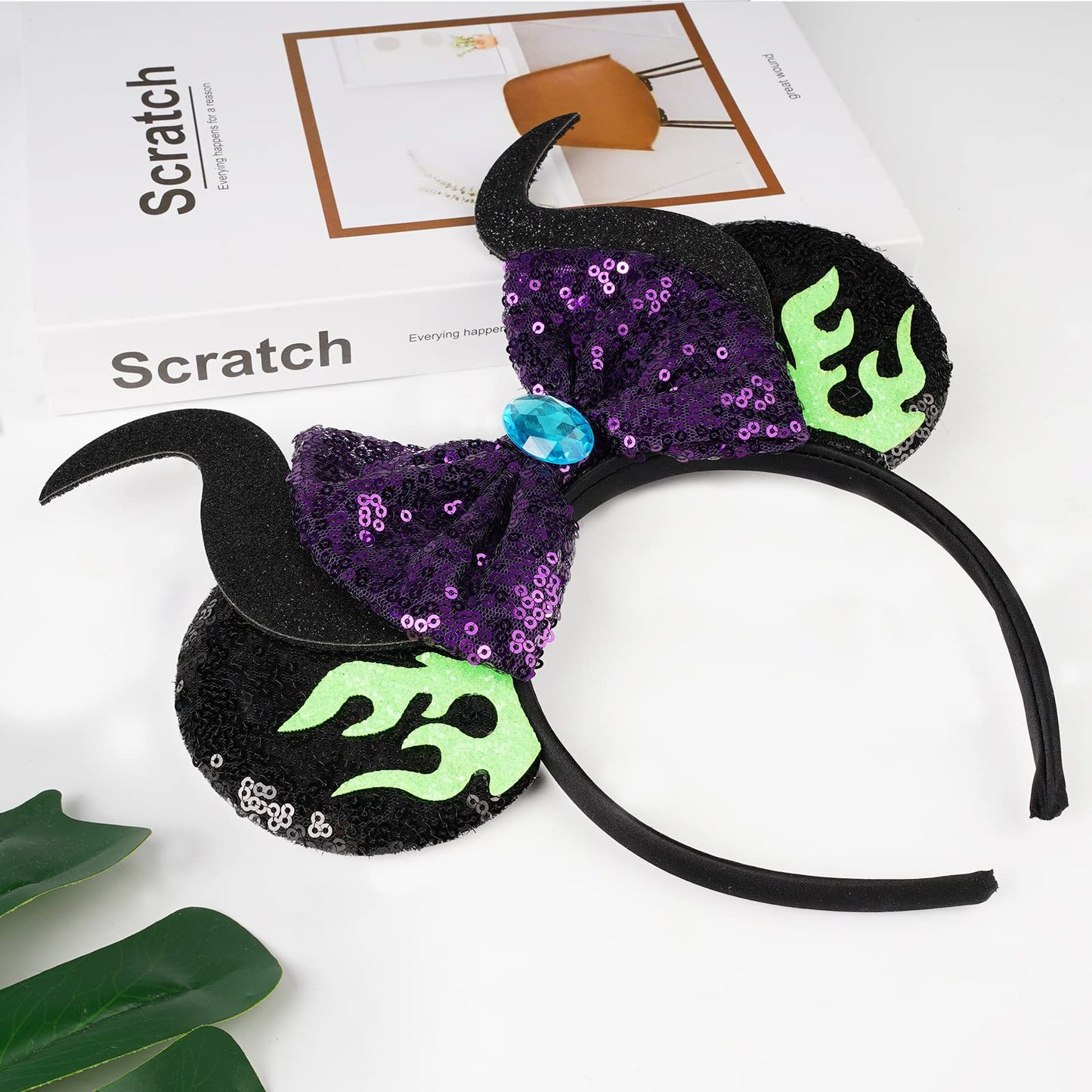 FANYITY Mouse Ears Headband with Sequins (MN) – One Size Fits Most