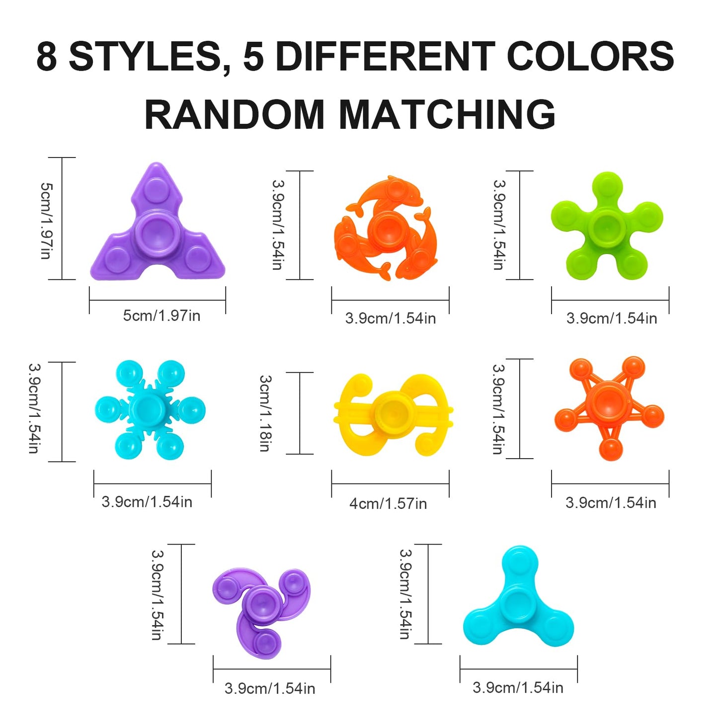 40PCS Fidget Spinners Bulk — Mini Spinner Toys for Kids, Teens & Adults | Party Favors | Faqgyx