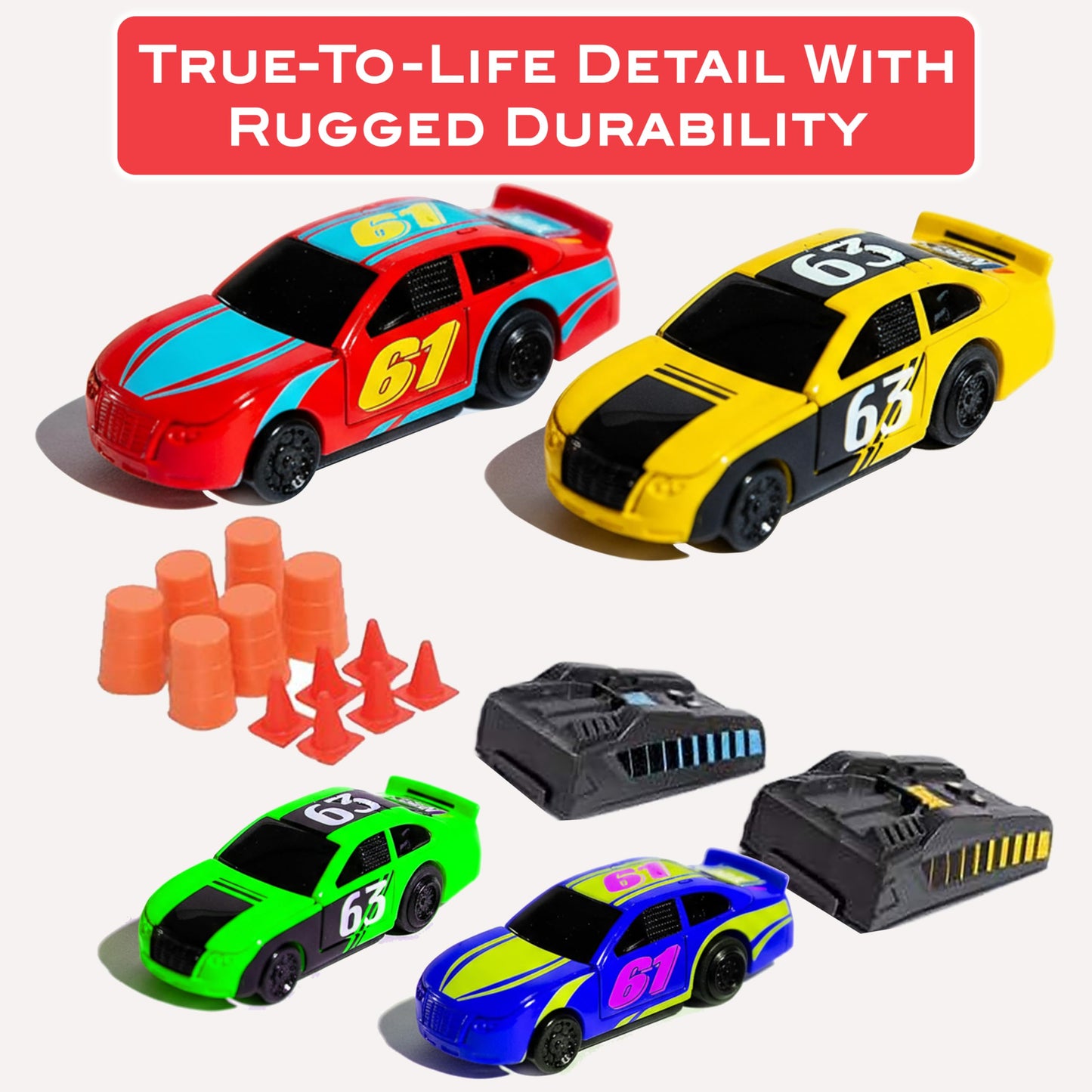 Far Out Toys NASCAR Crash Circuit Short Track Slot Car Race Set – 2 Electric Cars