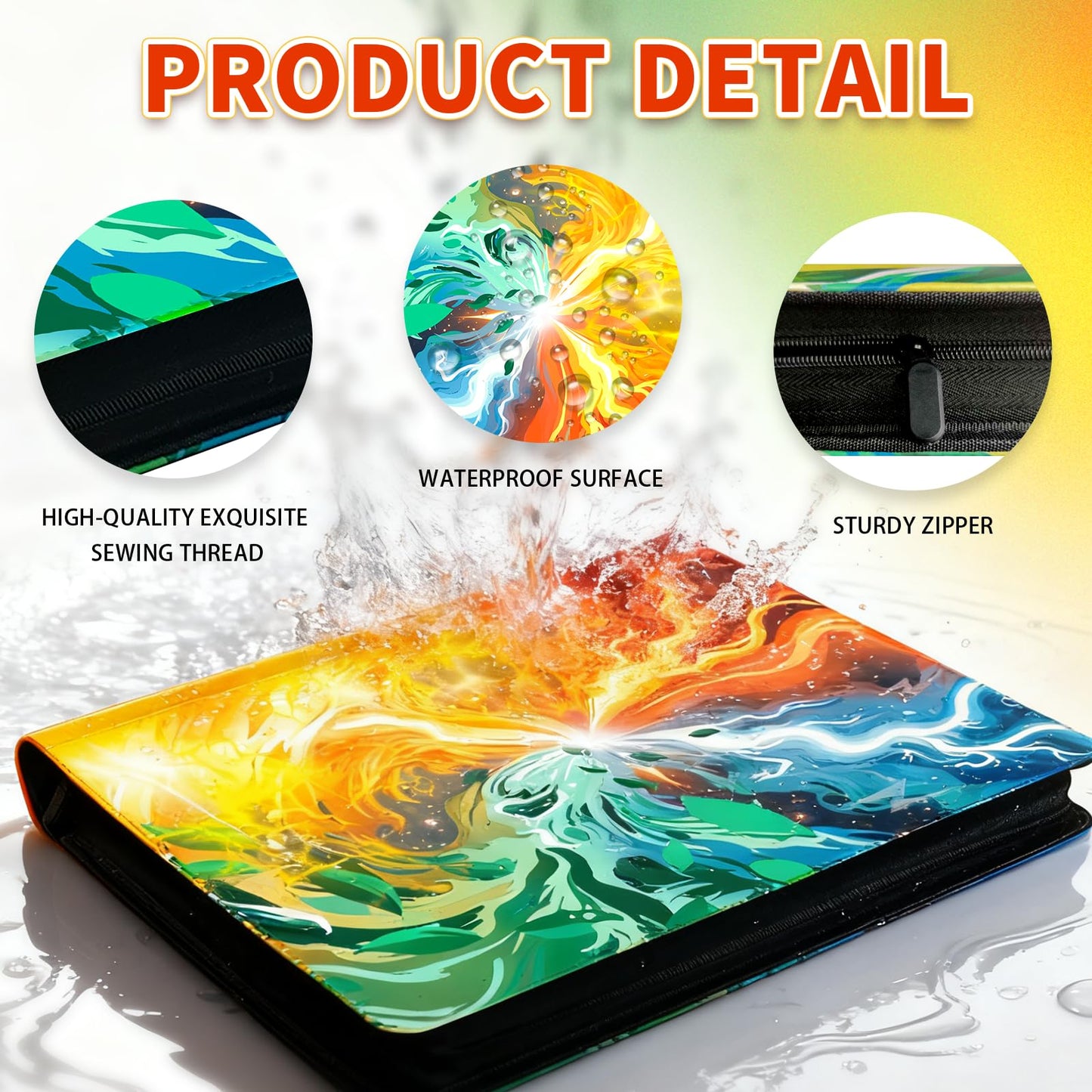 FARICHE Toploader Card Binder – 20-Pocket Waterproof Case for Trading Cards (2000 Cards)