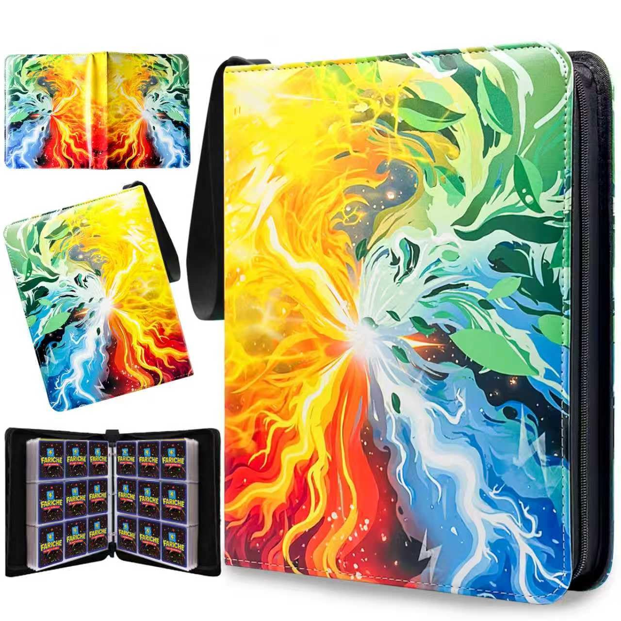 FARICHE Trading Card Binder – 9-Pocket Portable Album, 900 Card Capacity, Waterproof Case for TCGs