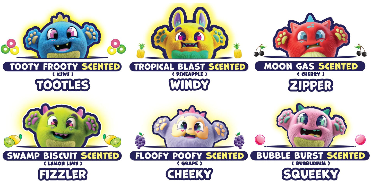 Fart Monsters Windy 16″ Scented Plush with Self-Inflating Whoopee Cushion – Lemon-Lime