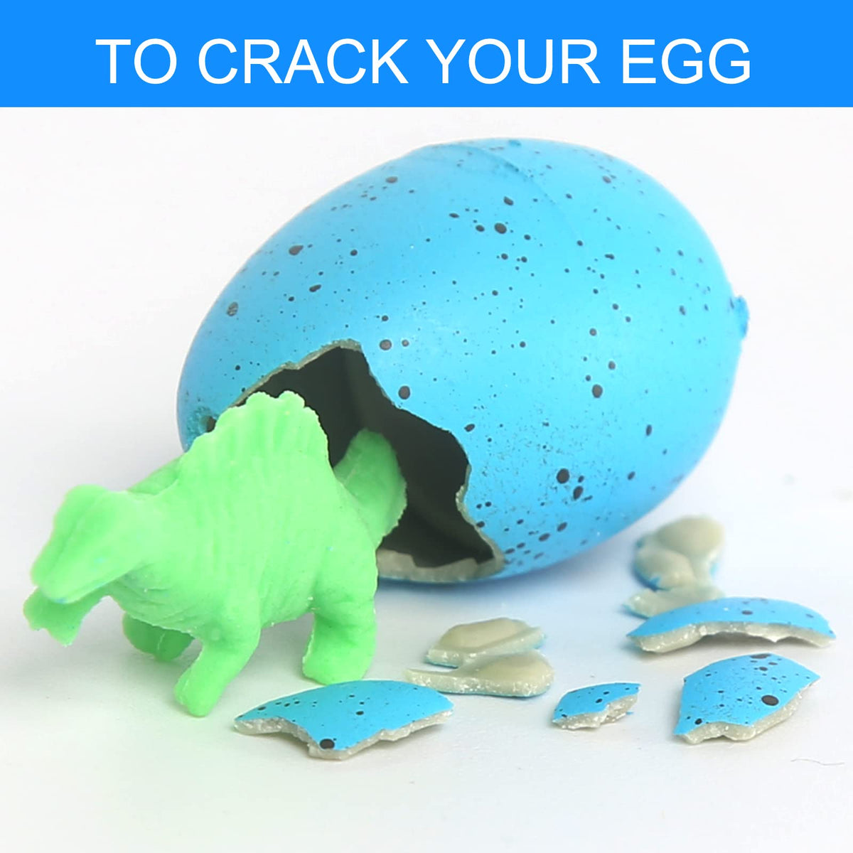 FASBET Dinosaur Party Favors – 24 Dino Eggs with Hatching Cards for Kids