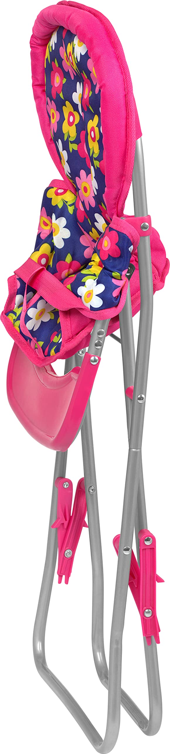 Fash N Kolor Baby Doll High Chair with Tray for 18-Inch Dolls – Flower Print & Foldable