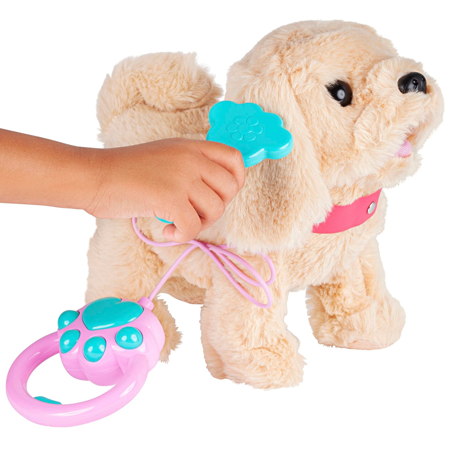 Fash N Kolor Electronic Plush Puppy - Interactive Walking & Barking Toy with Remote Leash