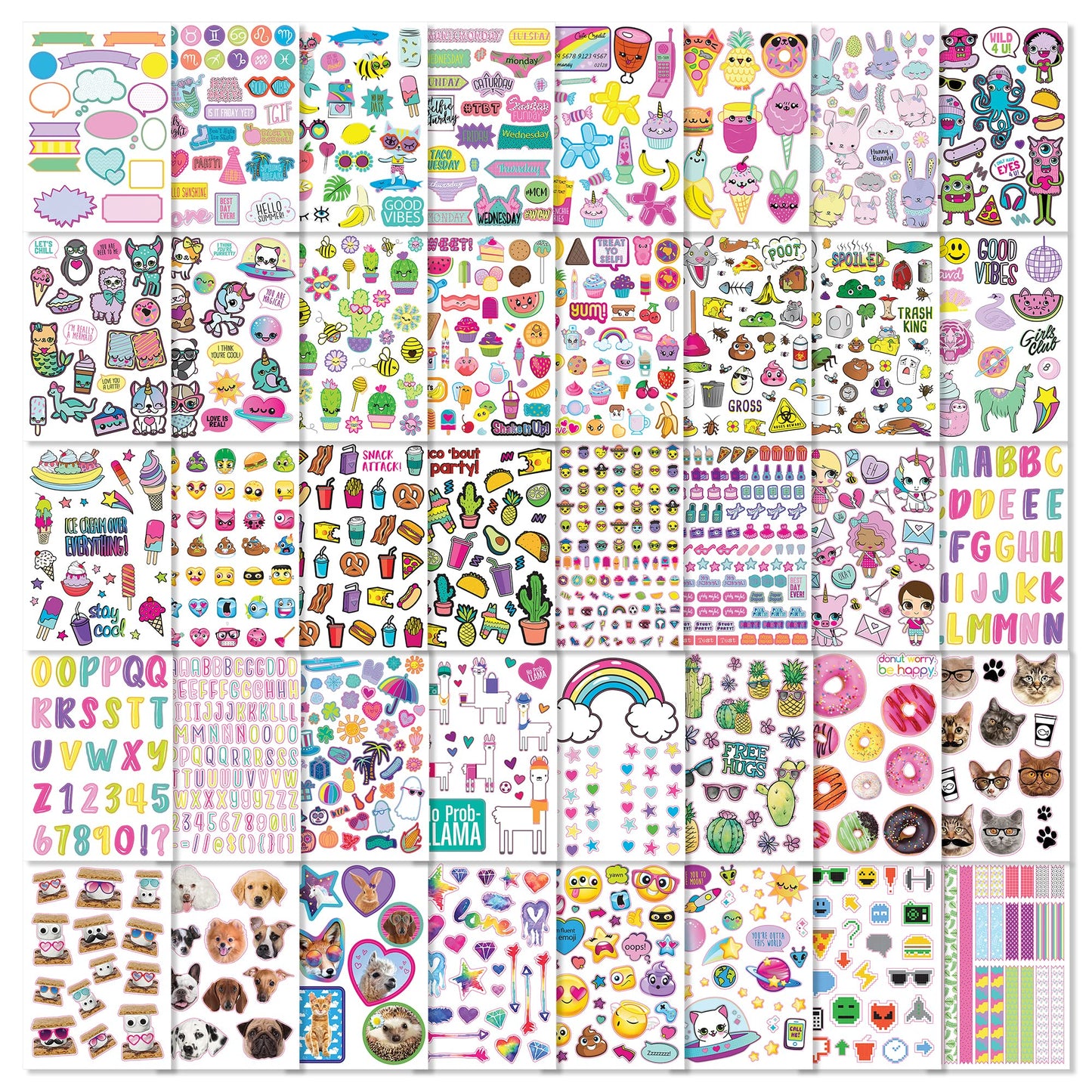 Fashion Angels 1000+ Ridiculously Cute Stickers for Kids | 40-Page Sticker Book
