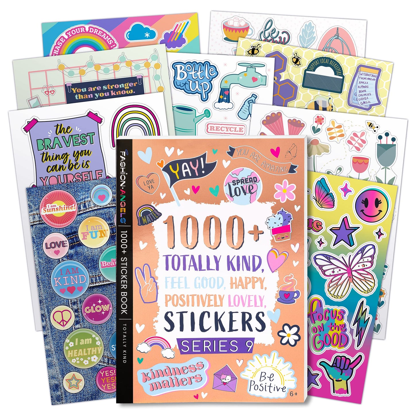 Fashion Angels 1,000+ Totally Kind Sticker Book — Positive Affirmations & Craft Stickers