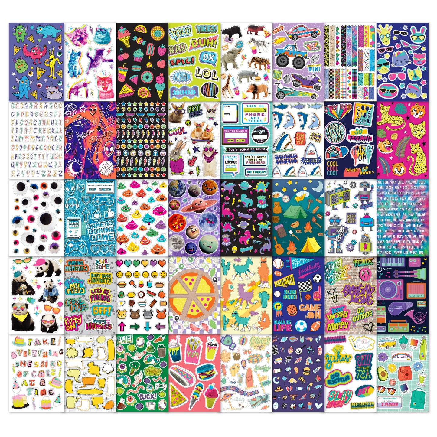 1000+ MEGA Cool Stickers | Fashion Angels – Sunglasses, Dinosaurs & More