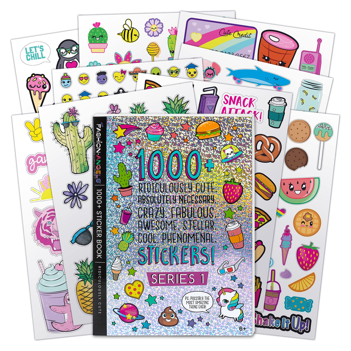 Fashion Angels 1000+ Ridiculously Cute Stickers for Kids | 40-Page Sticker Book