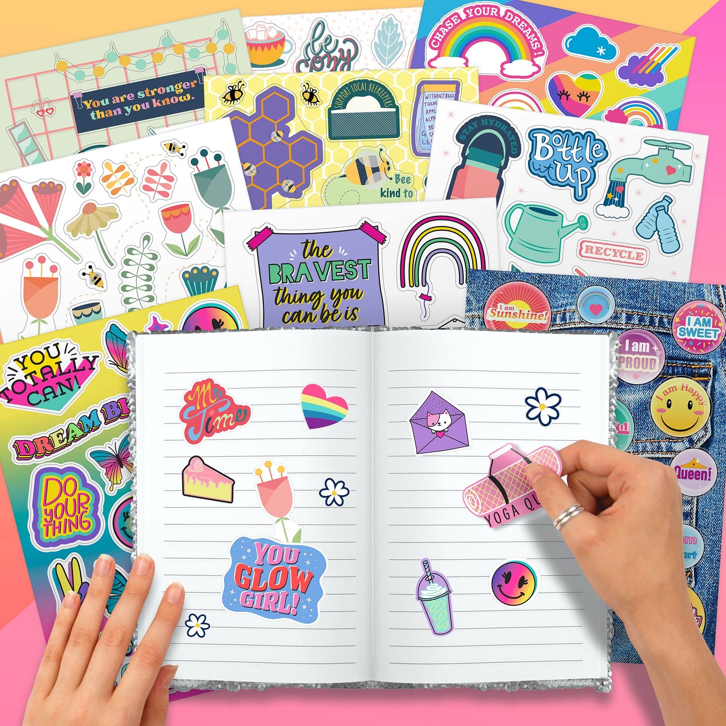 Fashion Angels 1,000+ Totally Kind Sticker Book — Positive Affirmations & Craft Stickers