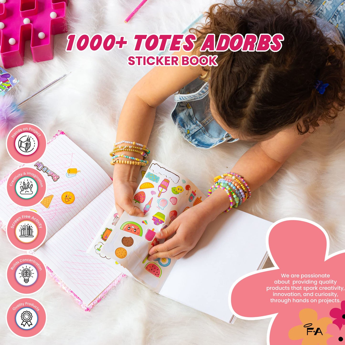 Fashion Angels Totes Adorbs Sticker Book – 1,000+ Stickers, 40 Sheets