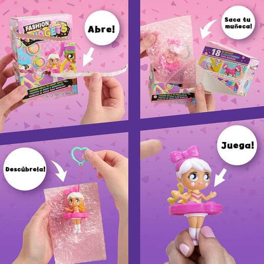Fashion Fidgets Sensory Toy Dolls – Push Pop Fidget Toy with Mystery Doll