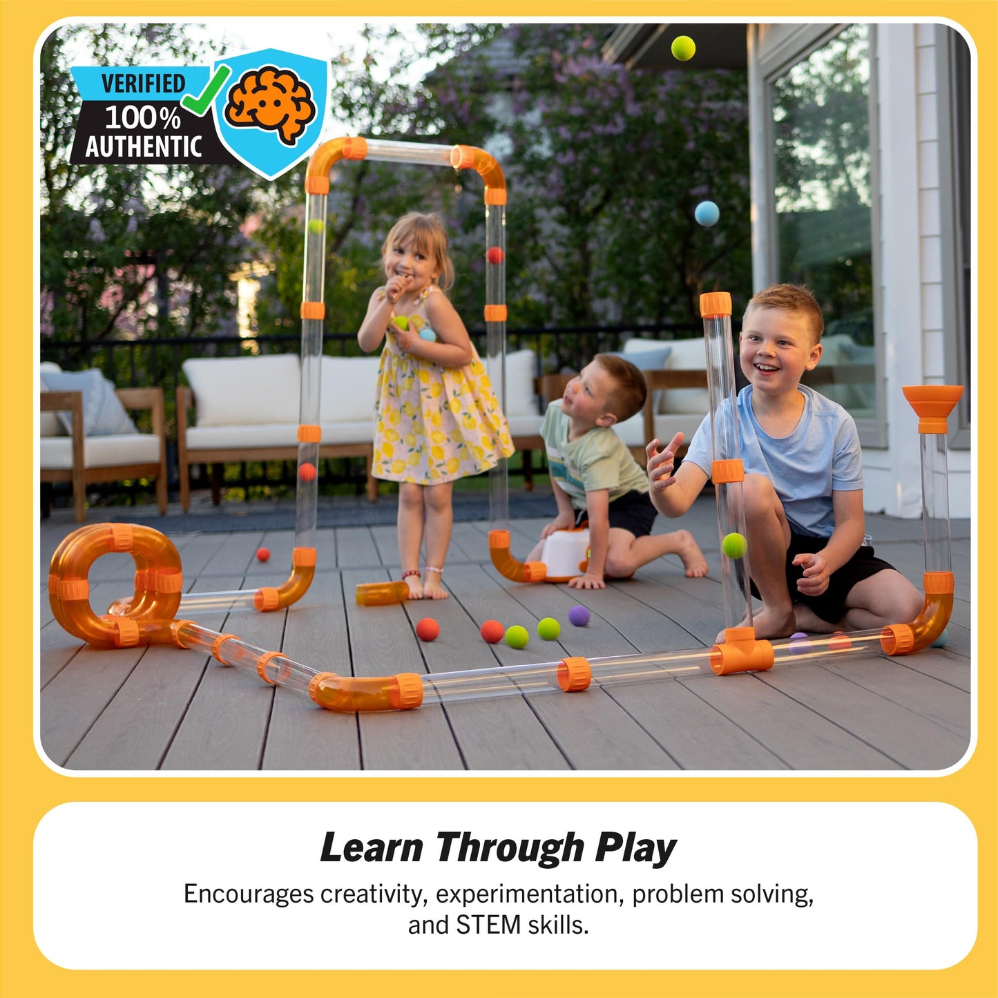 Fat Brain Toys The Original Air Toobz – Air-Powered STEM Toy for 3+