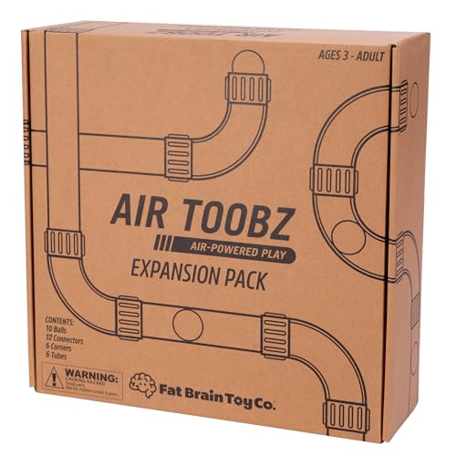 Fat Brain Toys Air Toobz Expansion Pack – Air-Powered STEM Building Toy for Kids 3+