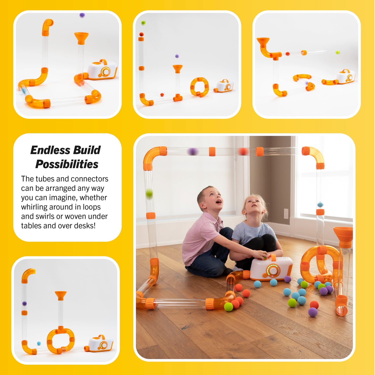 Fat Brain Toys The Original Air Toobz – Air-Powered STEM Toy for 3+