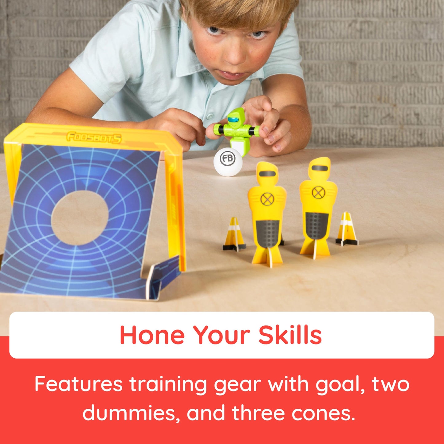 Fat Brain Toys Foosbots Stadium Battle Set – 2-Player Indoor Play for Ages 6+