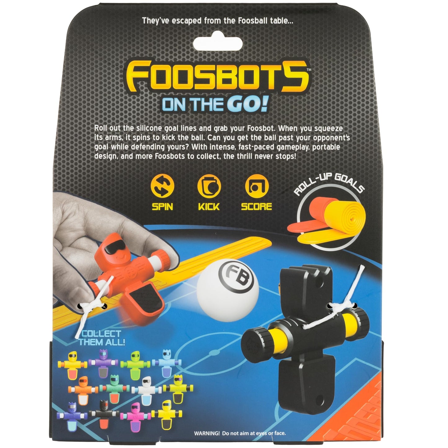 Fat Brain Toys Foosbots On The Go Tabletop Trickshot Game — 2 Player Indoor Soccer