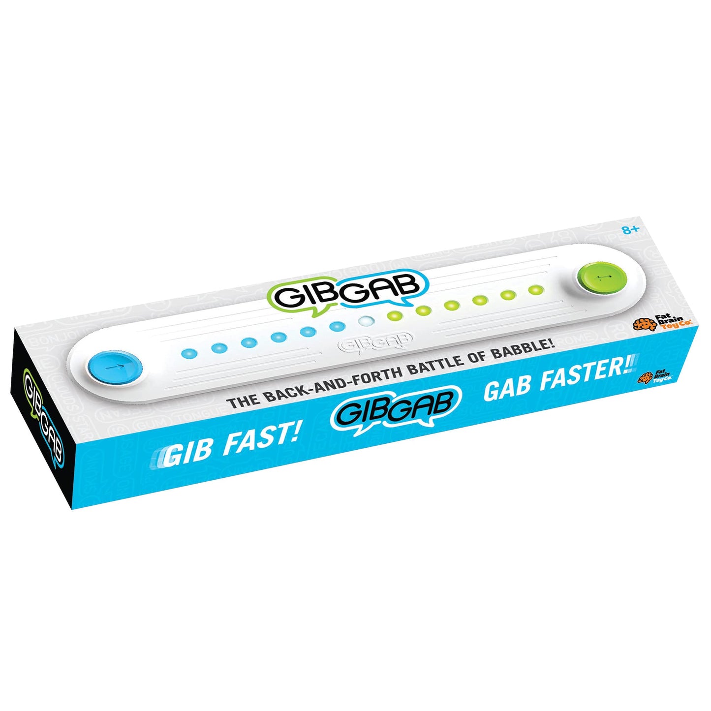 Fat Brain Toys GibGab – Fast-Paced Trivia Party Game for Kids & Adults, 2 Players