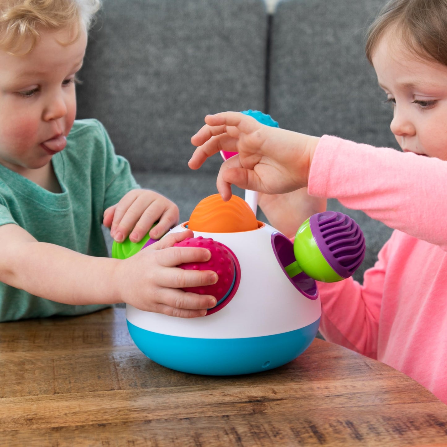Fat Brain Toys Klickity Sensory Toy for 1 Year and Up | Multi-Textured Toddler Activity