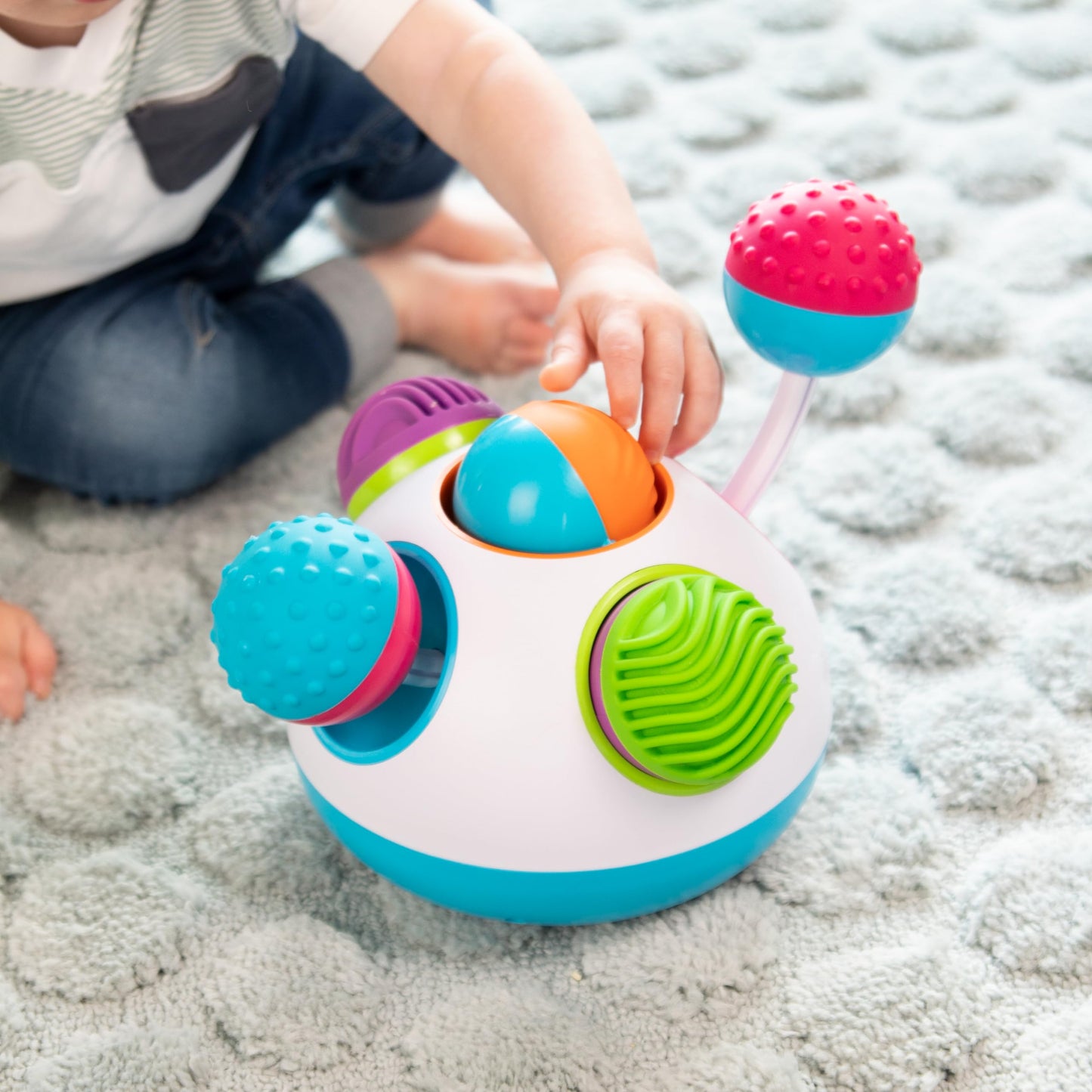 Fat Brain Toys Klickity Sensory Toy for 1 Year and Up | Multi-Textured Toddler Activity