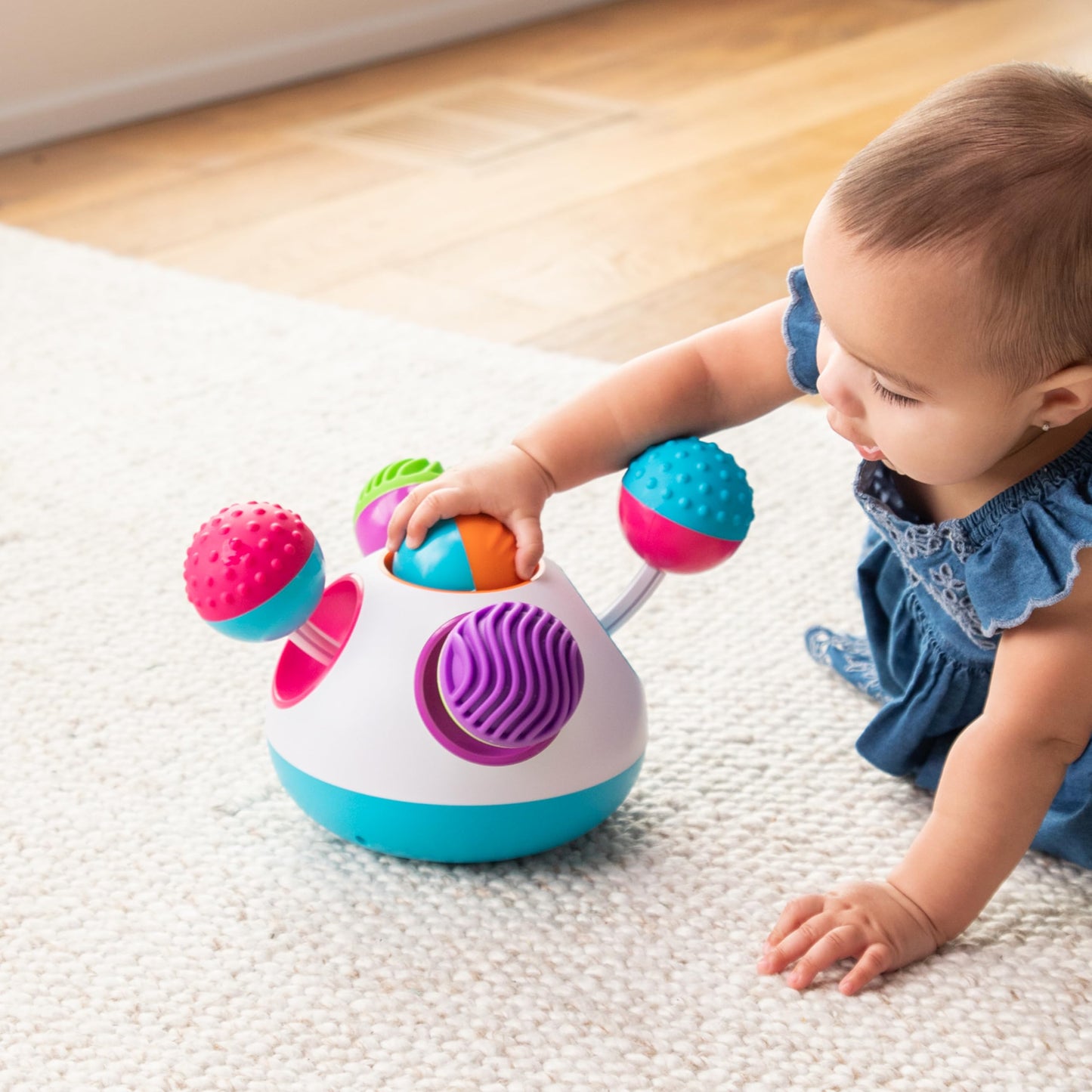Fat Brain Toys Klickity Sensory Toy for 1 Year and Up | Multi-Textured Toddler Activity