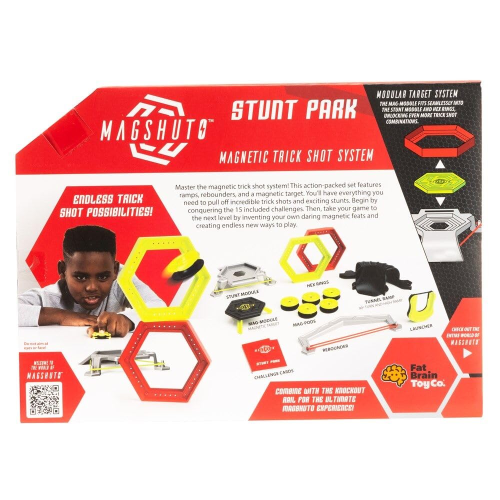Fat Brain Toys Magshuto Stunt Park – Magnetic Trick Shot System for Kids & Tweens