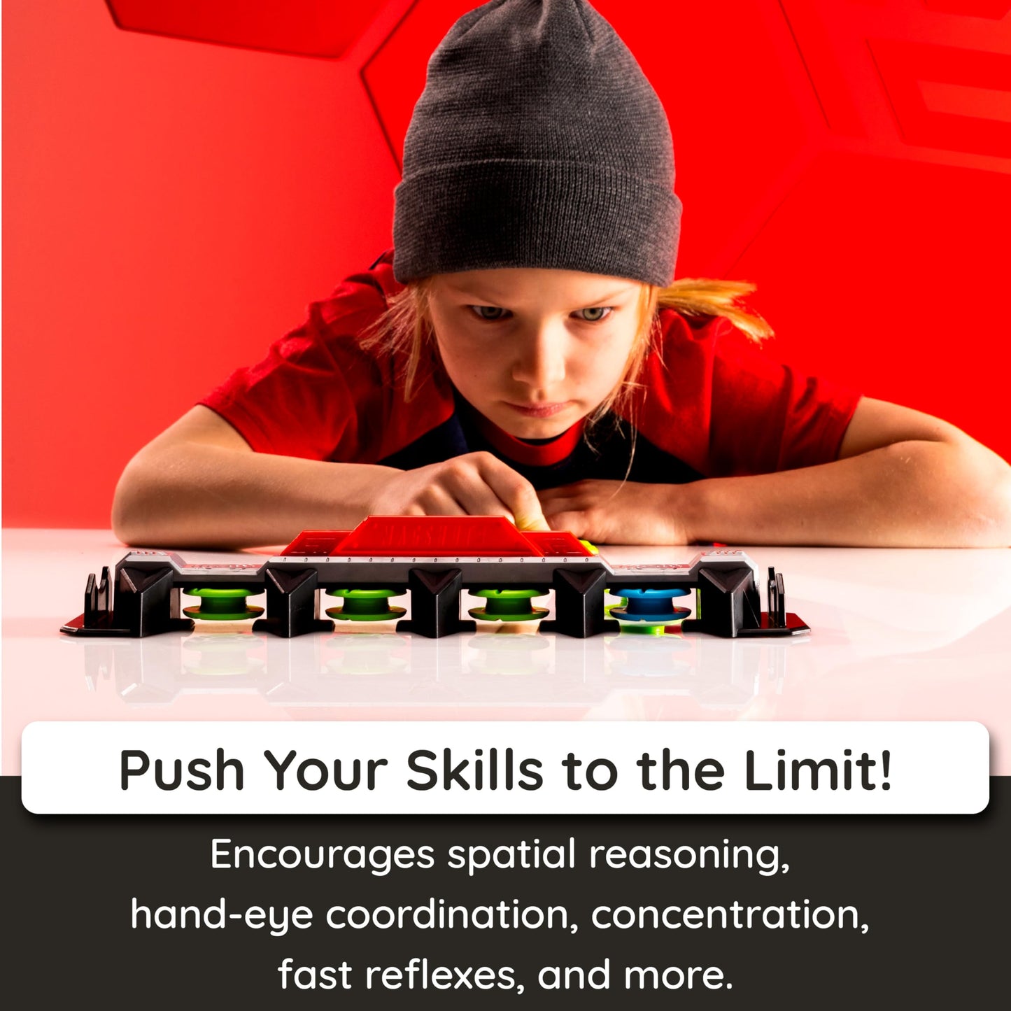 Fat Brain Toys Magshuto Knockout Rail – Magnetic Trick Shot Game for 6+