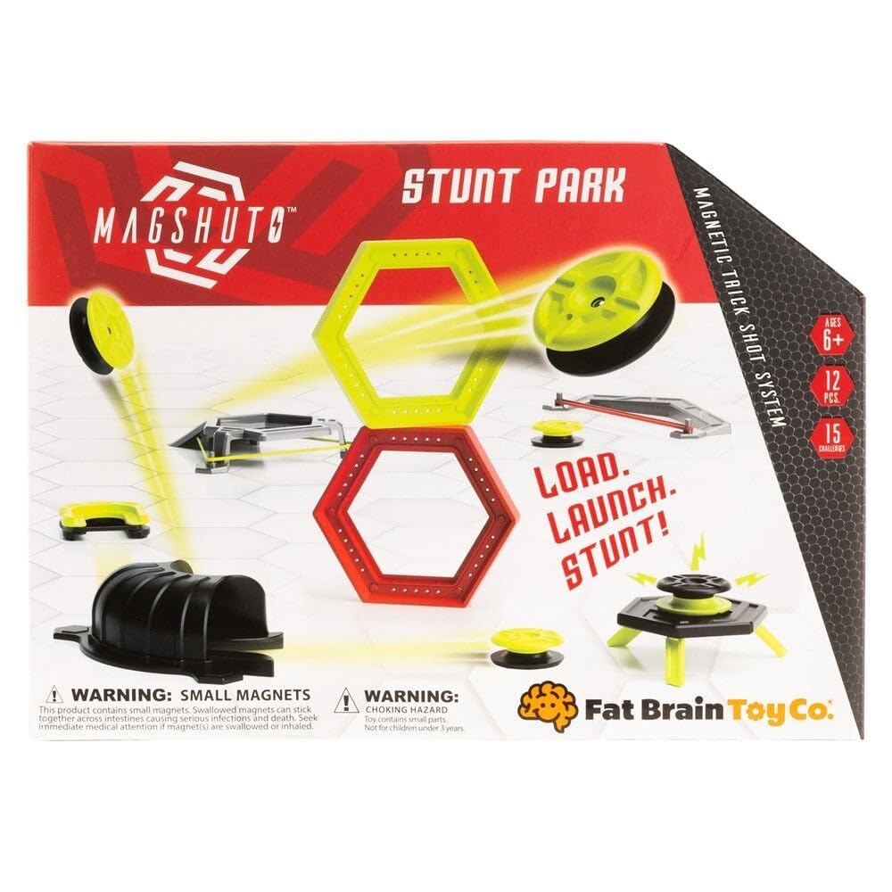 Fat Brain Toys Magshuto Stunt Park – Magnetic Trick Shot System for Kids & Tweens