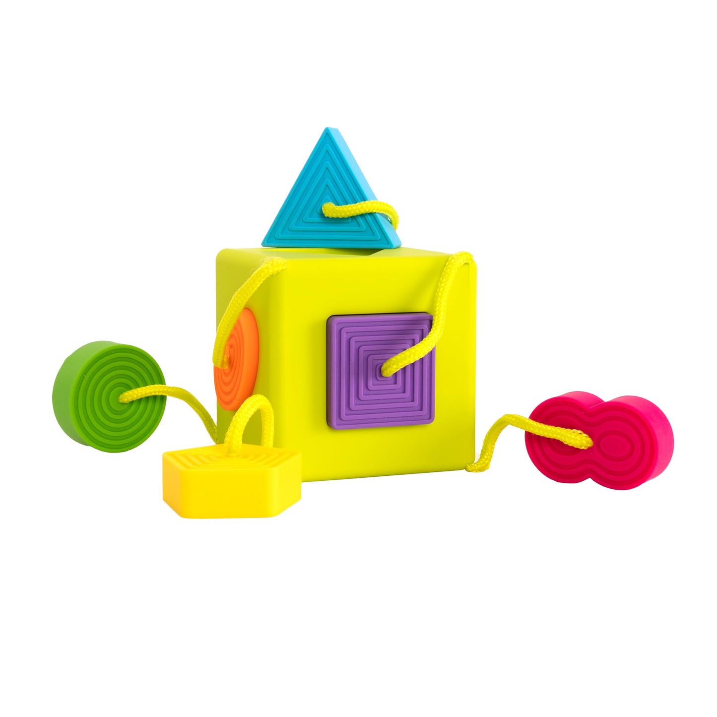 Fat Brain Toys OombeeCube – Travel-Friendly Shape Sorter for Toddlers and Babies