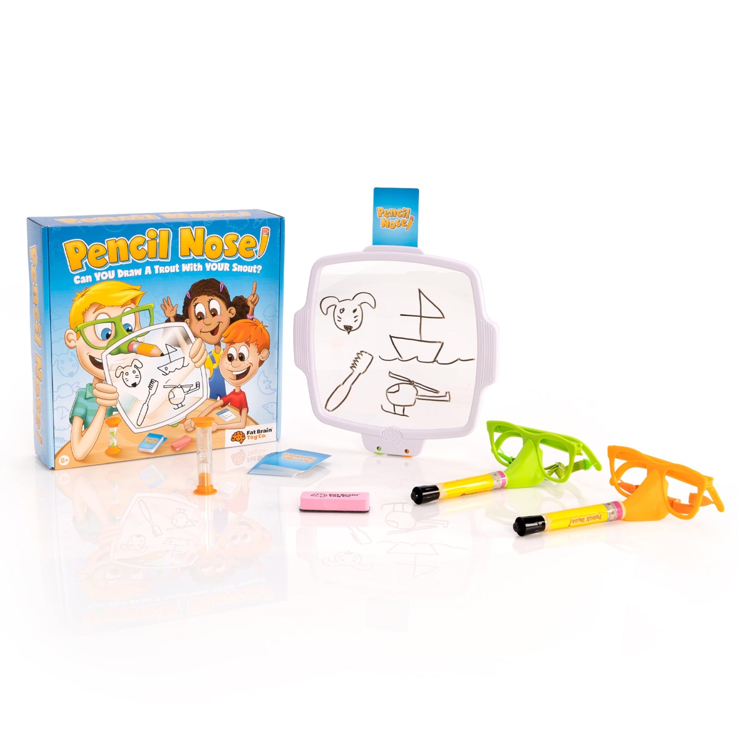 Fat Brain Toys Pencil Nose — Family Night Board Game for Kids 8+ and Adults