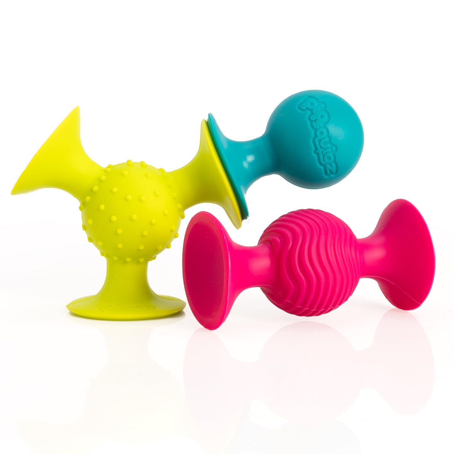 Fat Brain Toys pipSquigz – Sensory Rattle & Suction Cup Toy for Babies 6 Months+