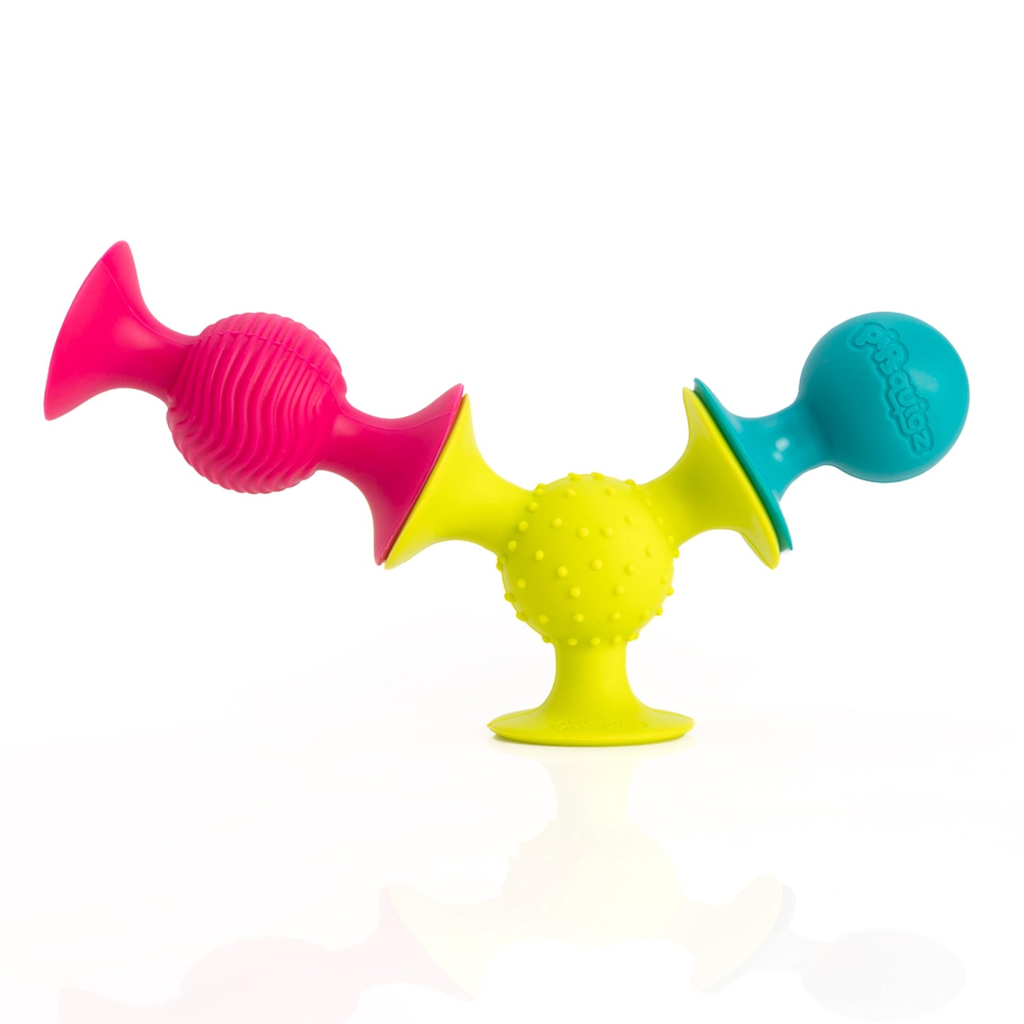 Fat Brain Toys pipSquigz – Sensory Rattle & Suction Cup Toy for Babies 6 Months+