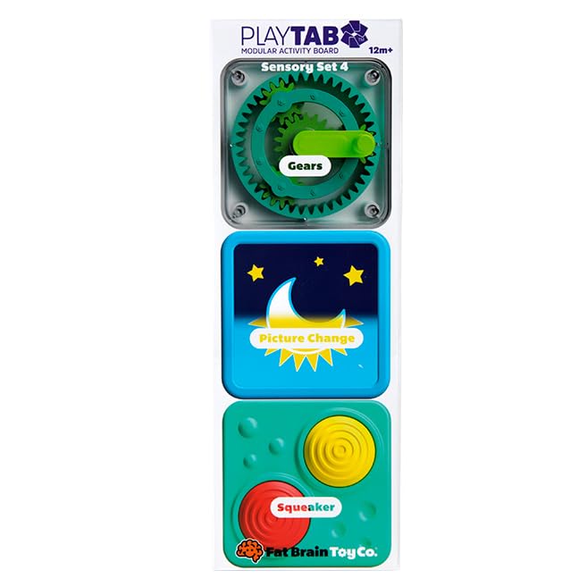 Fat Brain Toys PlayTab Tile Assortment Set 4 – Customizable Sensory Tiles